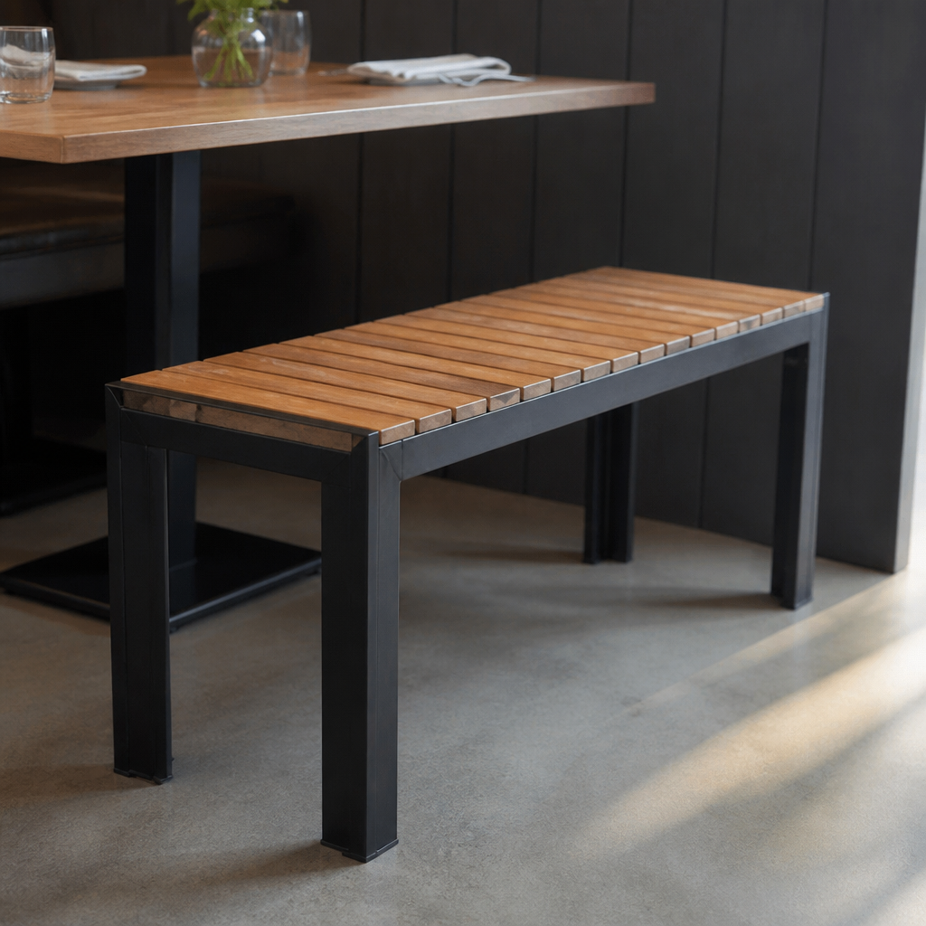 Commercial Acacia Wood Picnic Benches 1000mm - 2 Pack