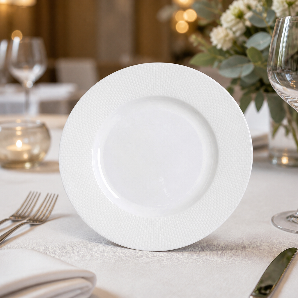 Commercial Bone China Plates 275mm Stackable 12 Pack