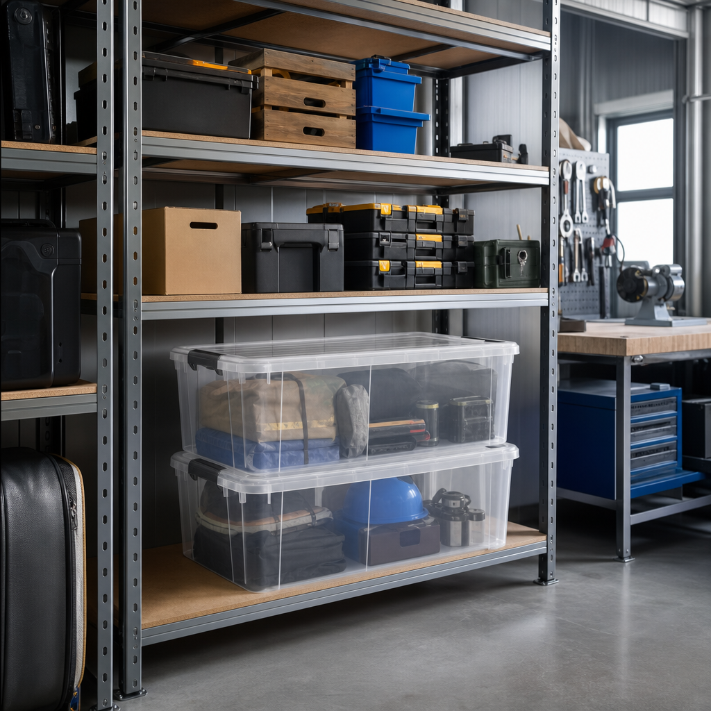 145 Litre Clear Plastic Storage Boxes Pack of 2