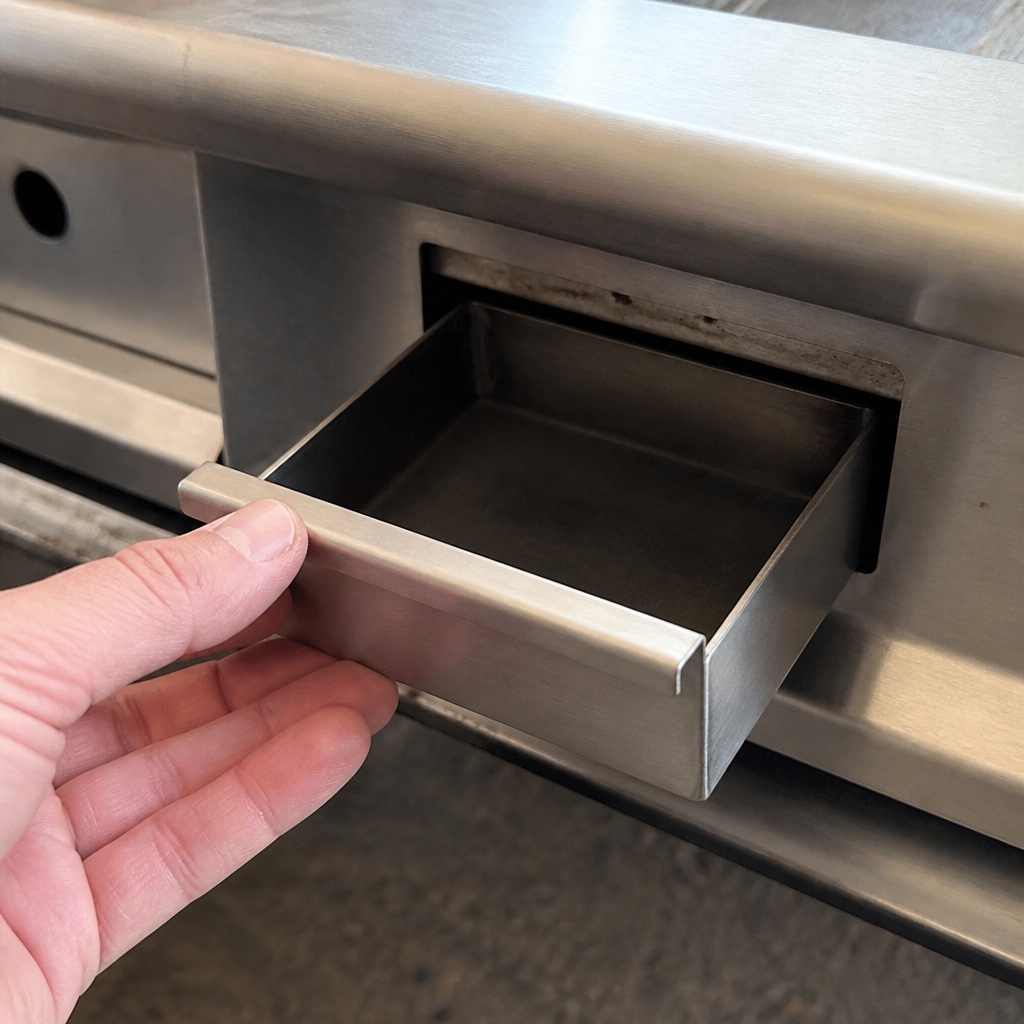 Commercial griddle oil box replacement, stainless steel, 70mm high