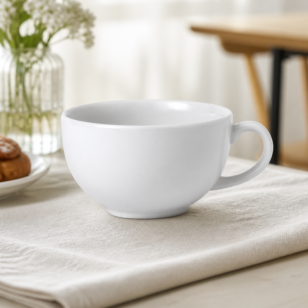 Commercial Cappuccino Cups 460ml Whiteware 6 Pack