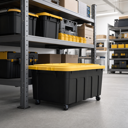 145L Plastic Storage Box with Wheels