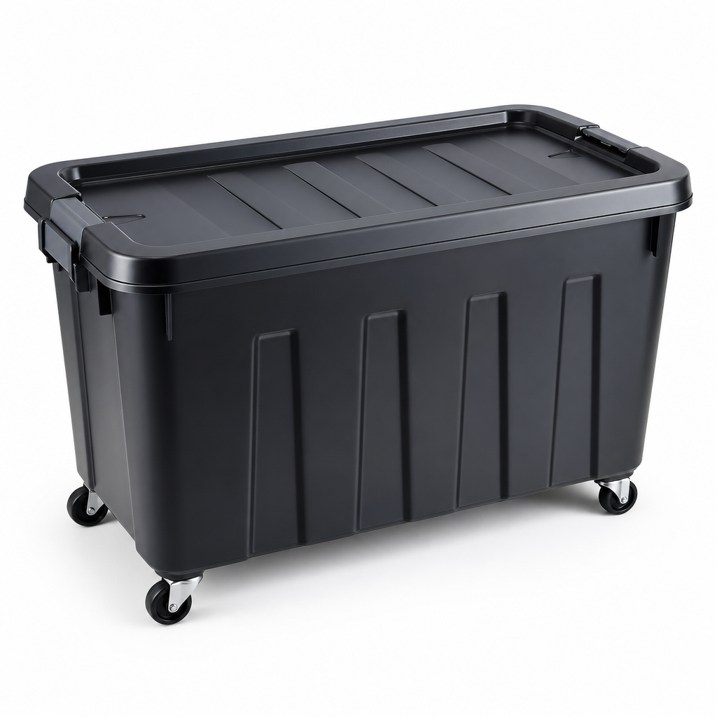145L Plastic Storage Box with Wheels