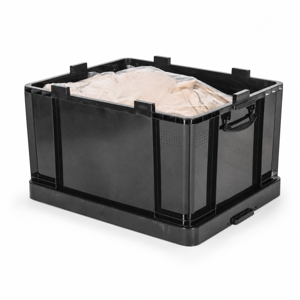 145L Stackable Plastic Storage Boxes With Lids