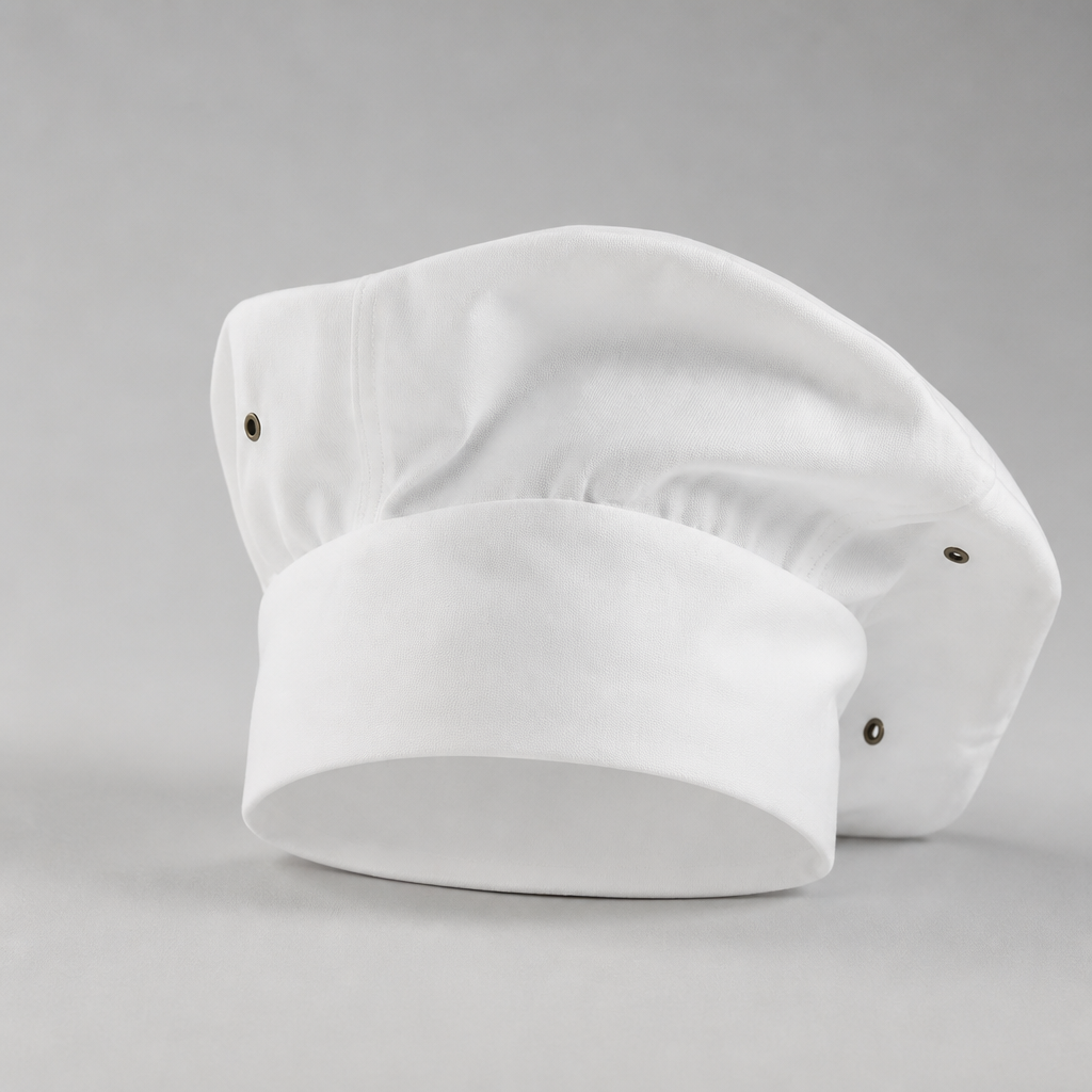 Commercial Chef Toque Hat with air vents and adjustable fit