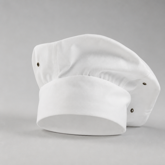 Commercial Chef Toque Hat with Air Vents Adjustable Fit