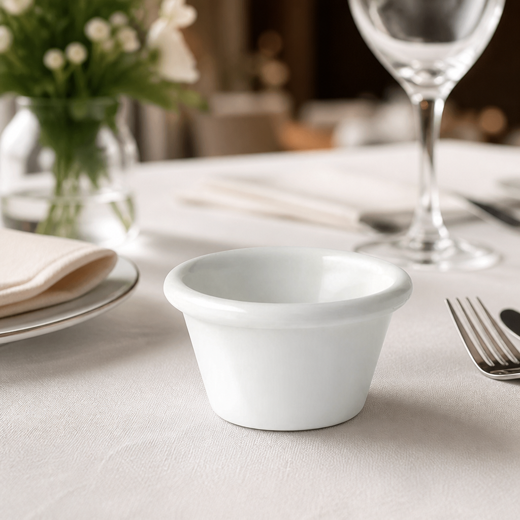 12 pack of 40ml commercial melamine ramekins for serving tapas