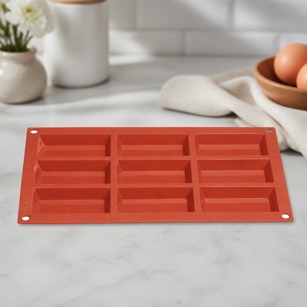 9 Cup Commercial Silicone Cake Mould Flexible Oven Safe