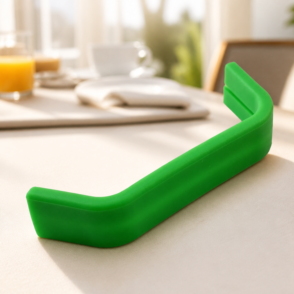 Commercial Milk Frothing Jug with Green Silicone Sleeve