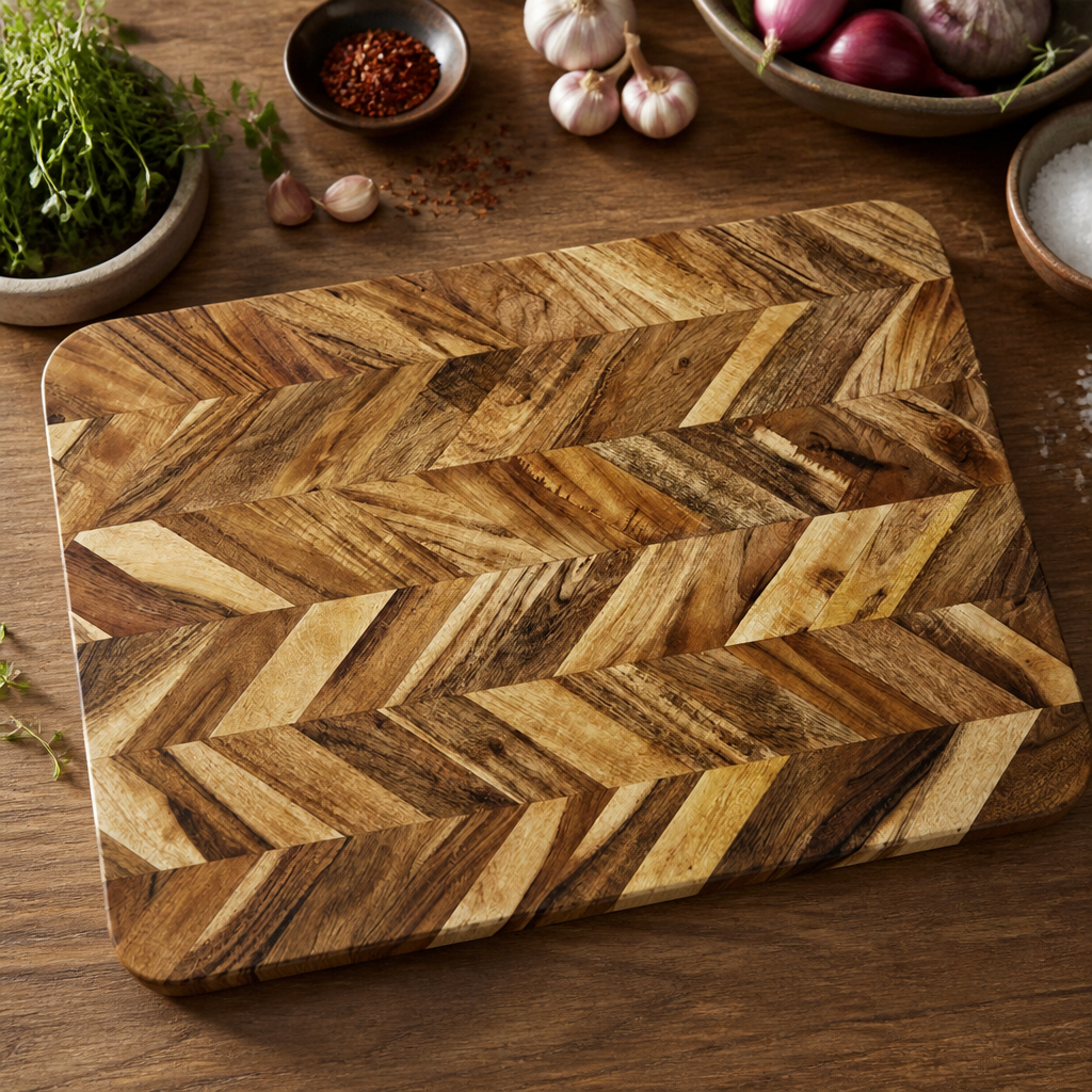 Large Acacia Wood Chopping Board 560x405mm for commercial use