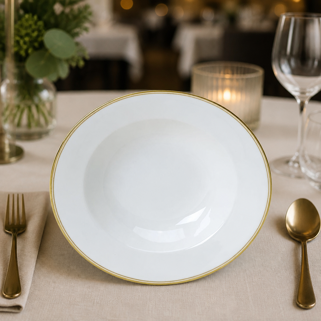 Large Rim Bowls 280mm Gold 0.6 Ltr Commercial Catering Set