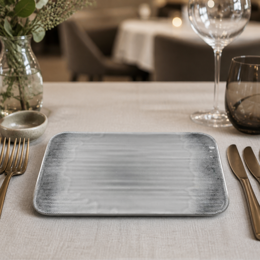Commercial Rectangular Platter 179mm Grey 12 Pack