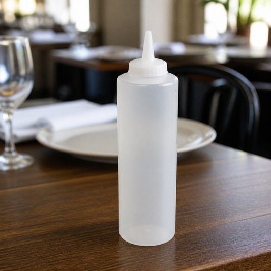 24oz Clear Commercial Squeeze Sauce Bottle for Dispensing