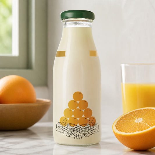 250ml Commercial Fresh Orange Juice Glass Bottles 12 Pack