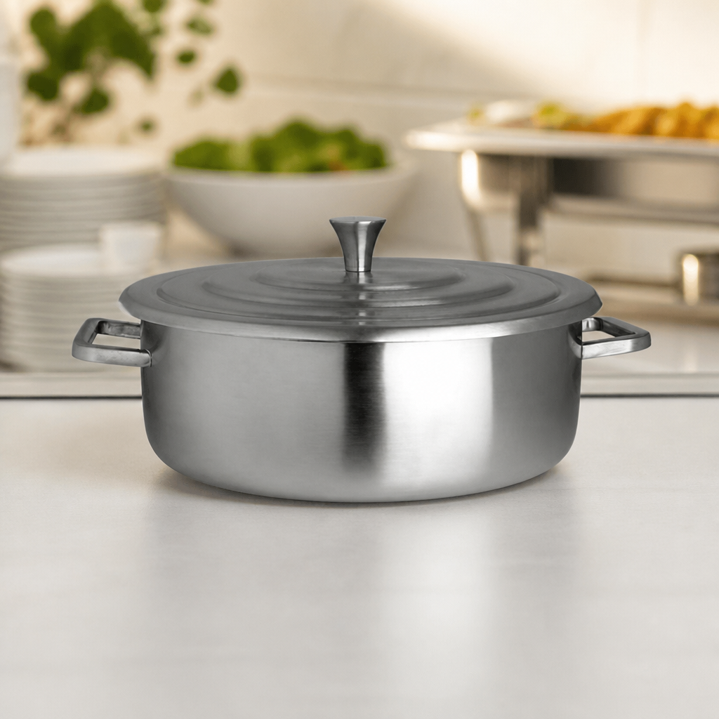 Commercial Round Chafer 3.8L Brushed Stainless Steel Dish