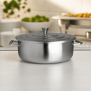 Commercial Round Chafer 3.8L Brushed Stainless Steel Dish