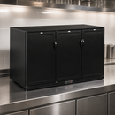 Commercial Back Bar Cooler 330Ltr Three Solid Doors 900mm