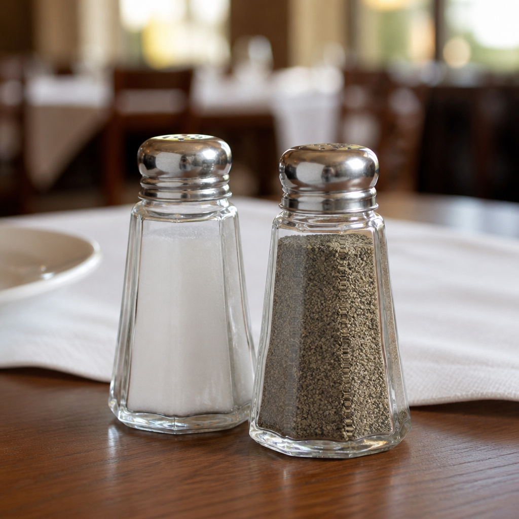 Commercial Glass Salt and Pepper Shakers 59ml 12 Pack