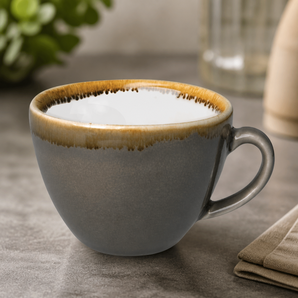 Commercial Cappuccino Cups 230ml Vitrified Porcelain 6 Pack