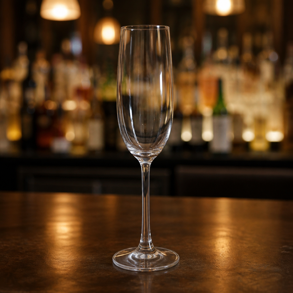 215ml Commercial Crystal Champagne Glasses - 6 Pack