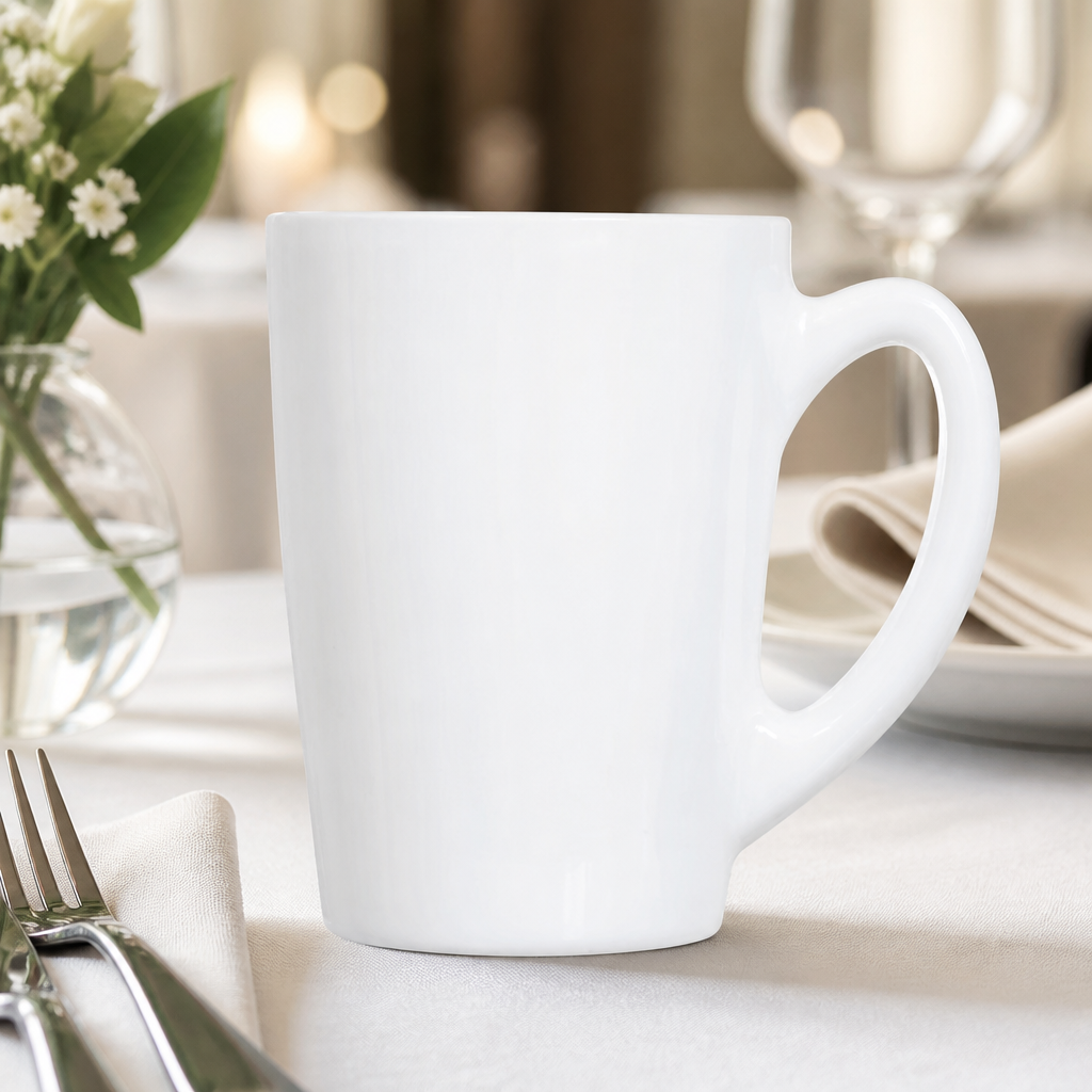 Commercial Latte Cups 320ml Clear Glass Mugs 6 Pack