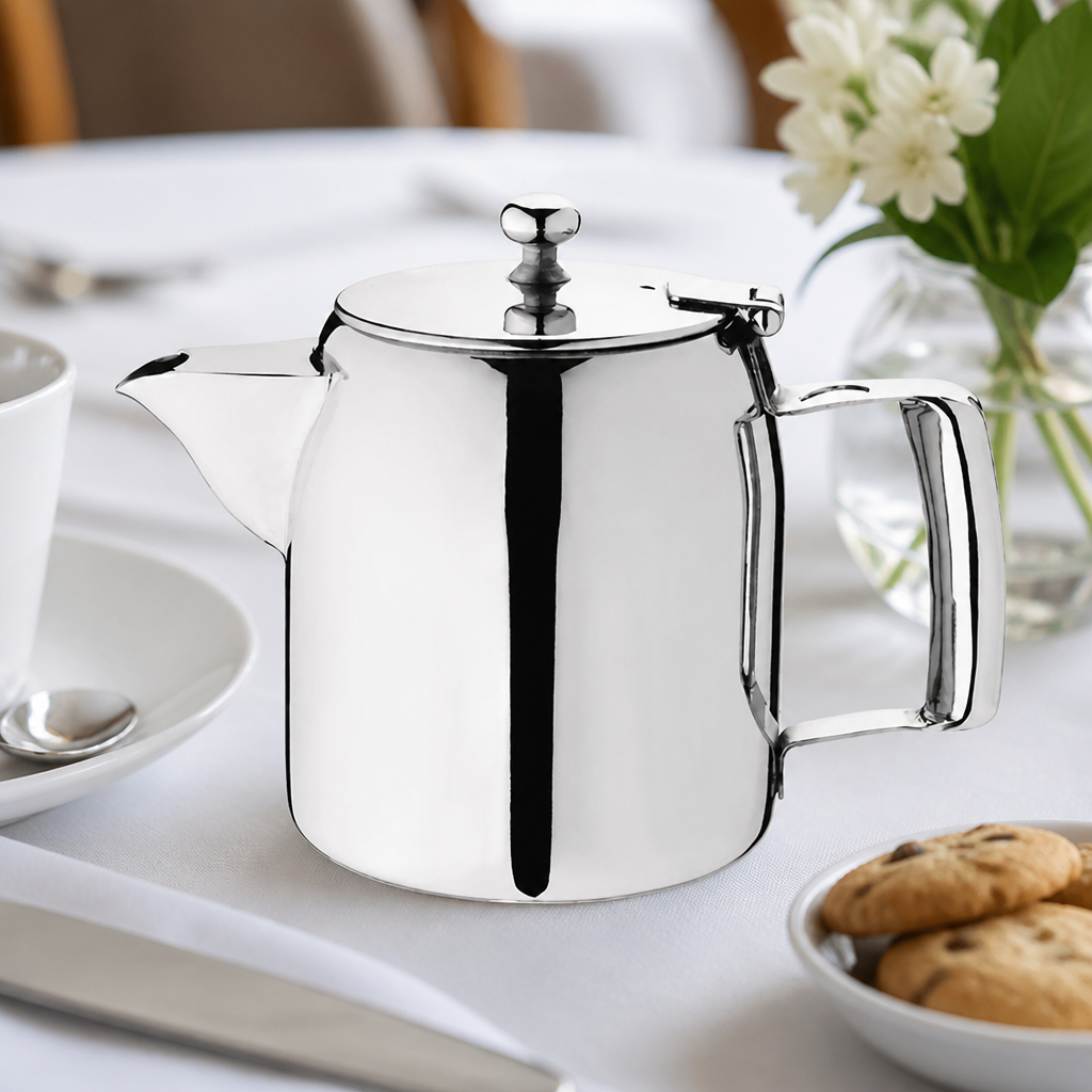 Commercial Stainless Steel Teapot 570ml Non-Drip Spout