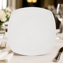 Commercial Square Plates 252mm White Porcelain 12 Pack