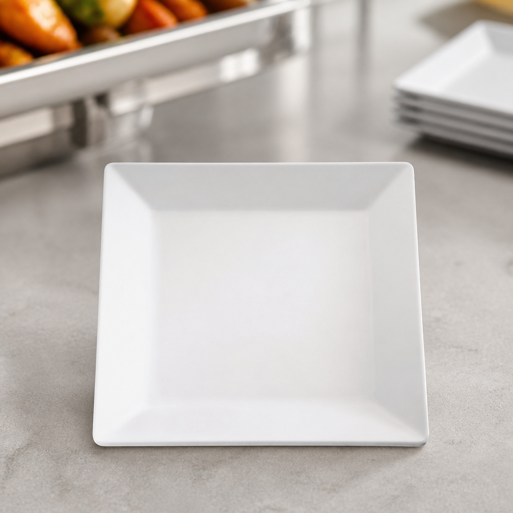 Commercial Melamine Square Tray 7 Inch for Display