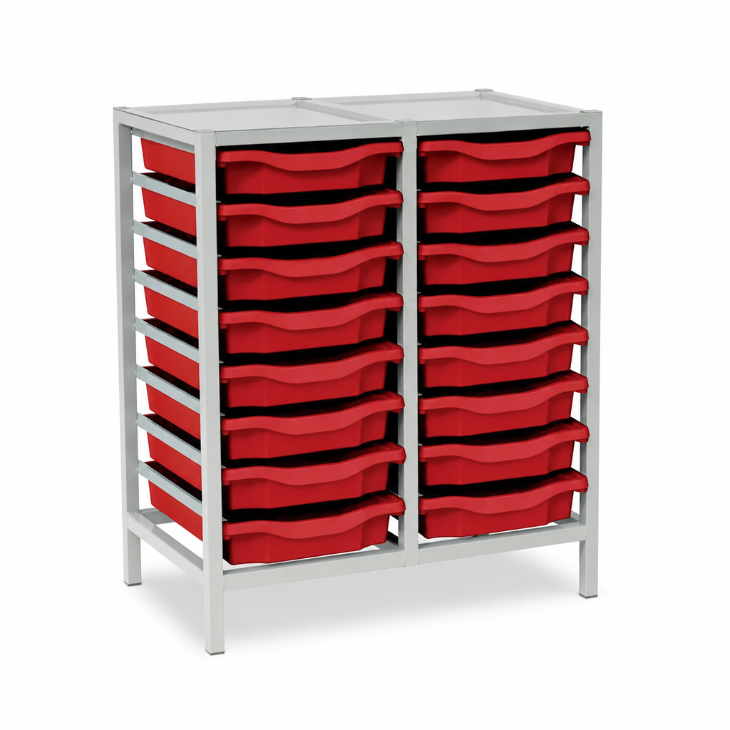 16 Tray Classroom Storage Unit with Single Trays