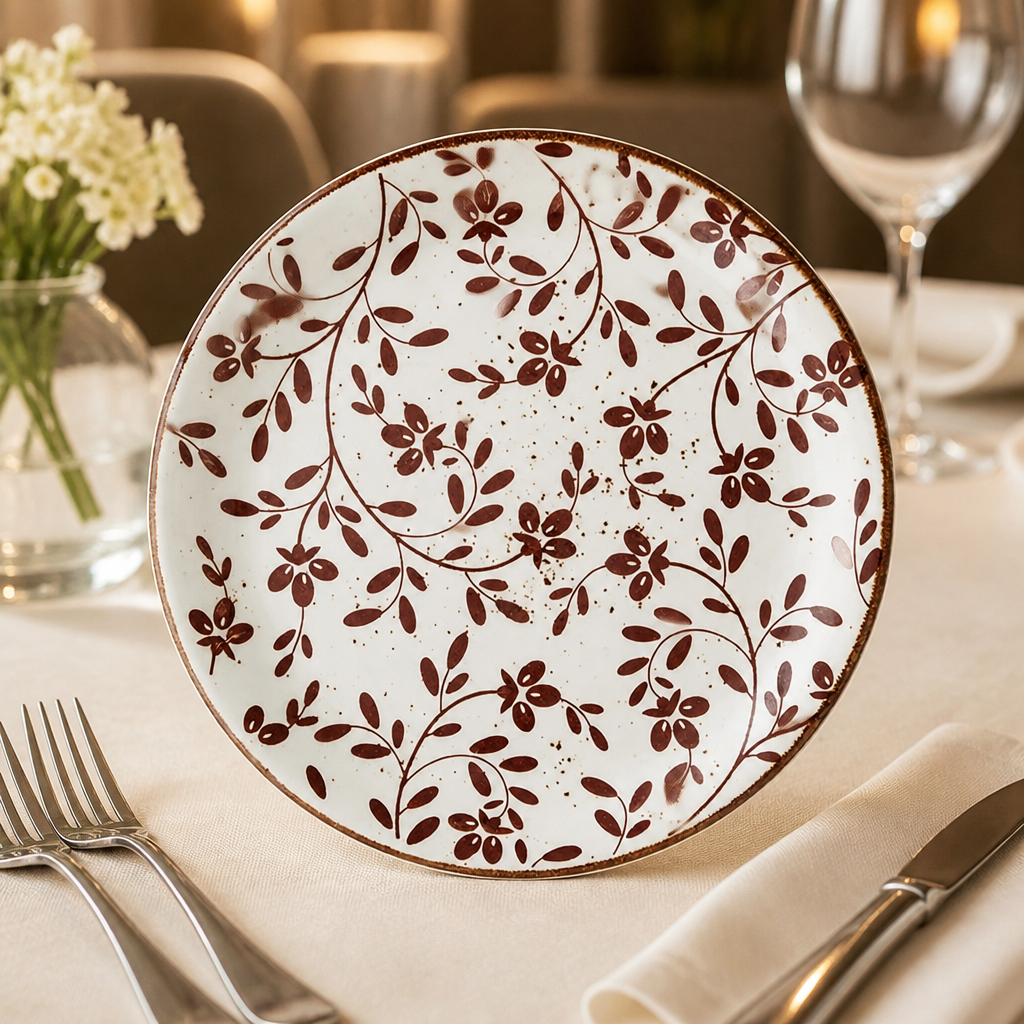202mm Commercial Coupe Plates in Brown - 12 Pack