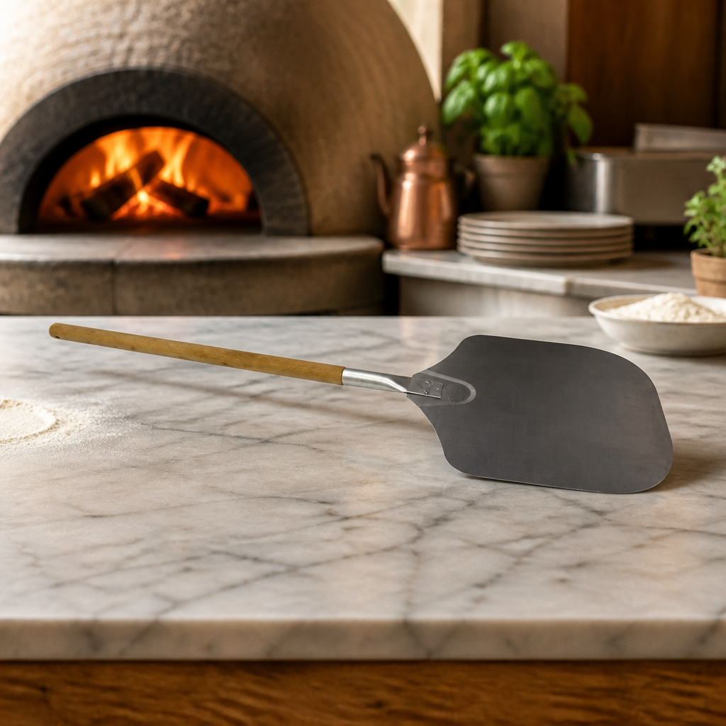 Commercial Pizza Peel with Wooden Handle 1000x300mm
