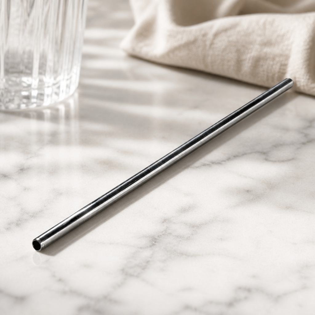 Commercial Stainless Steel Straws 8.5" - 25 Pack Reusable