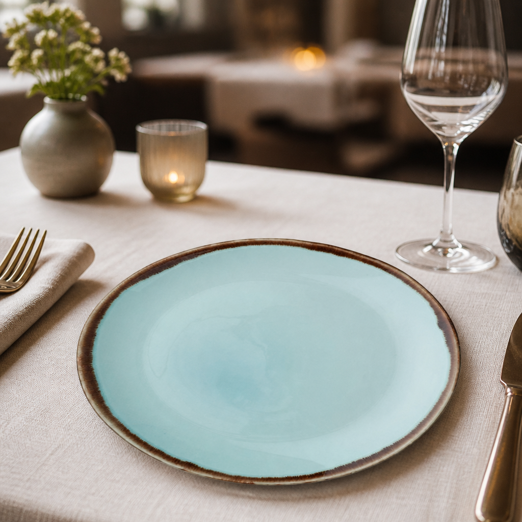 Commercial Coupe Plates Turquoise 260mm - 12 Pack