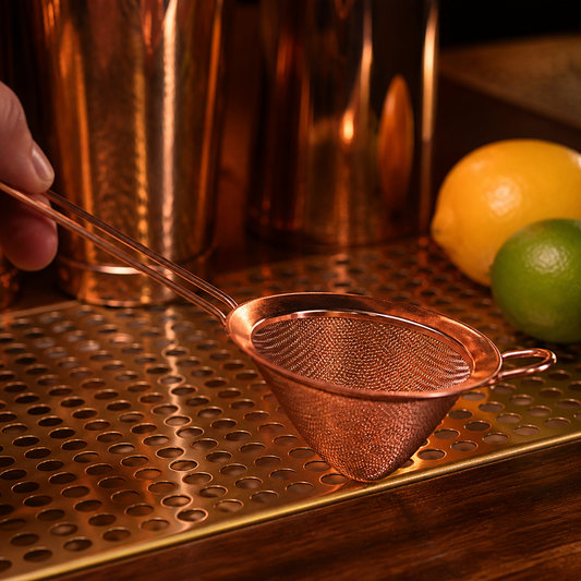 Commercial Copper Plated Fine Mesh Strainer for Bars