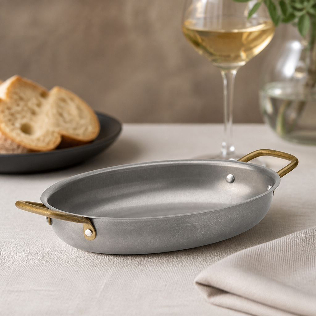 Commercial Stainless Steel Oval Serving Dishes 245 x 175mm Set