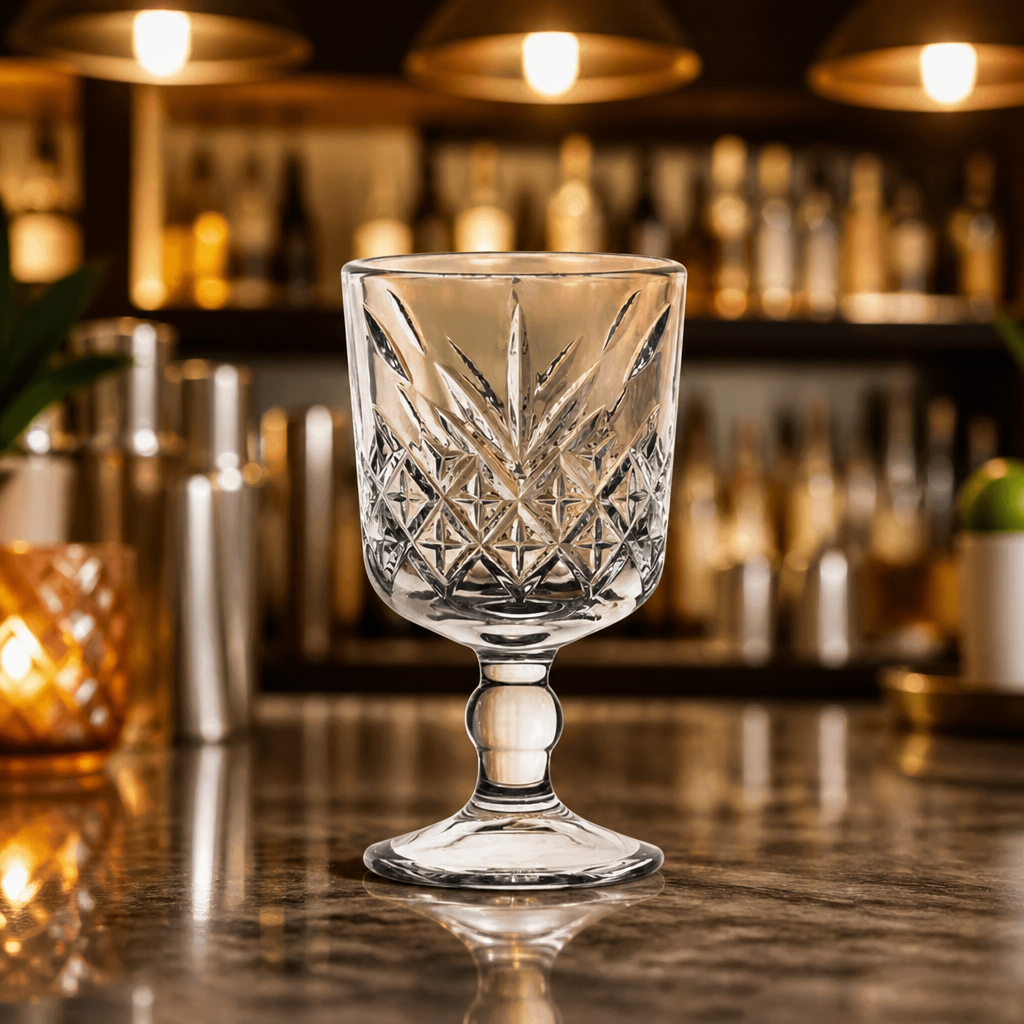 Commercial Vintage Stemmed Shot Glasses 60ml 24 Pack