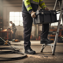Premium Mid Cut Ankle Safety Boot S3 HRO SRC - Water Resistant Full Grain Leather with High Abrasion Resistant Lining