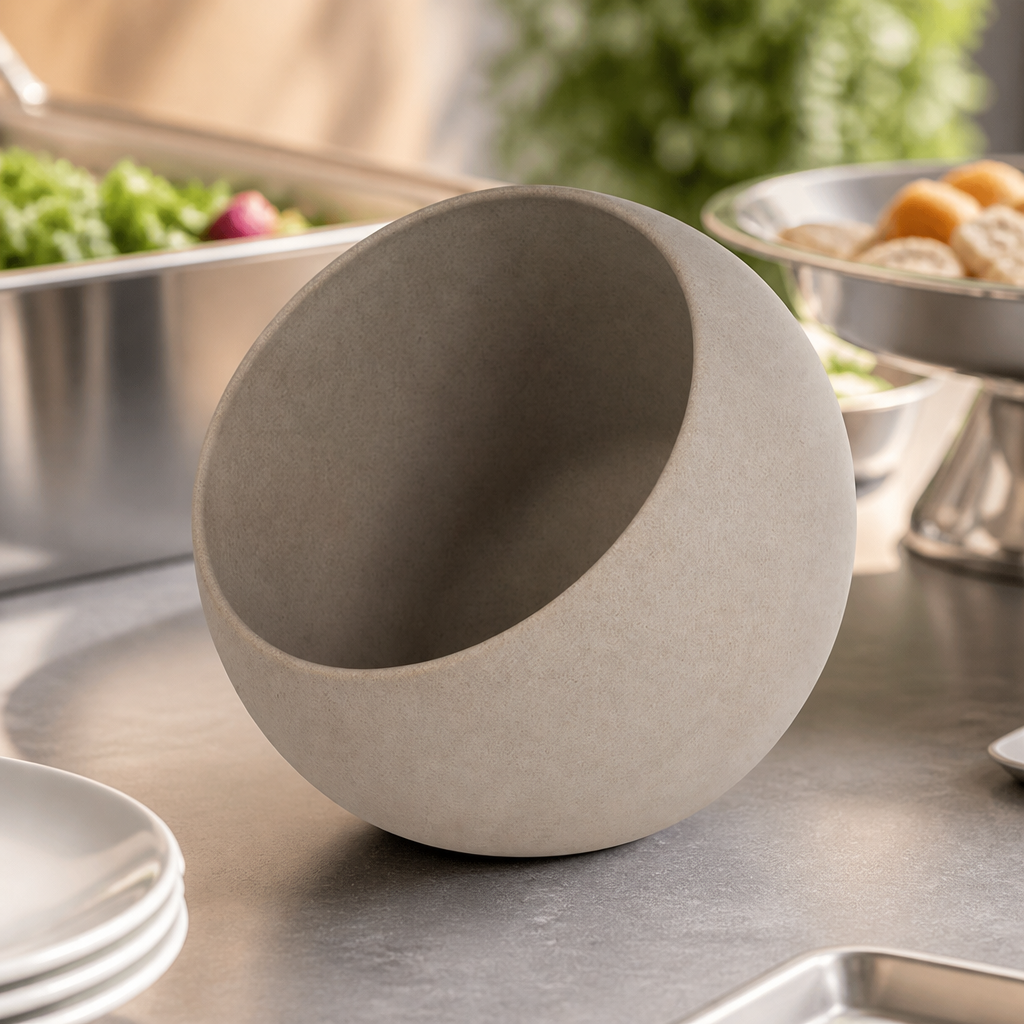 Commercial 190mm Serving Bowl with Lid - 0.8L Capacity