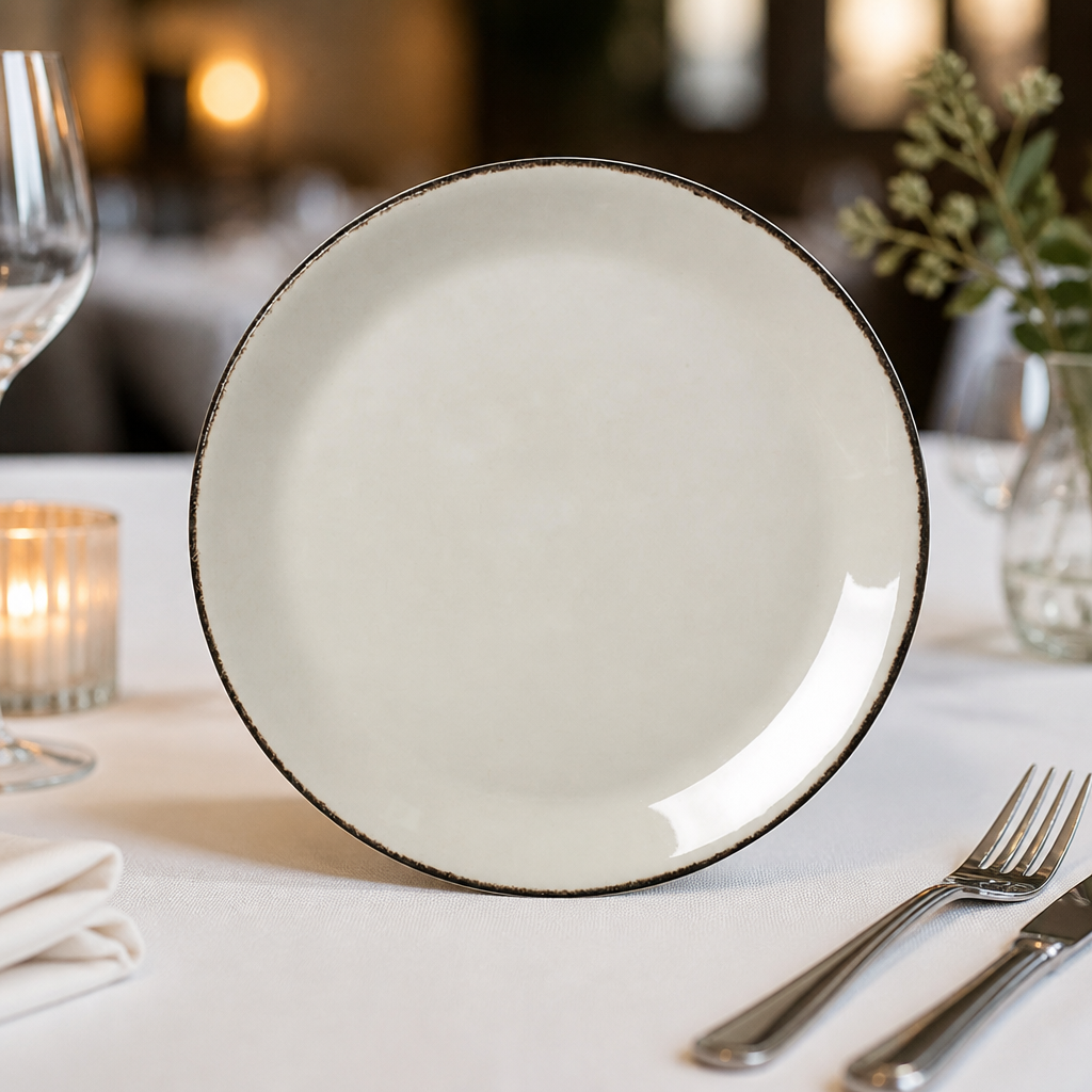 Commercial Charcoal Dapple Coupe Plates 300mm - 12 Pack