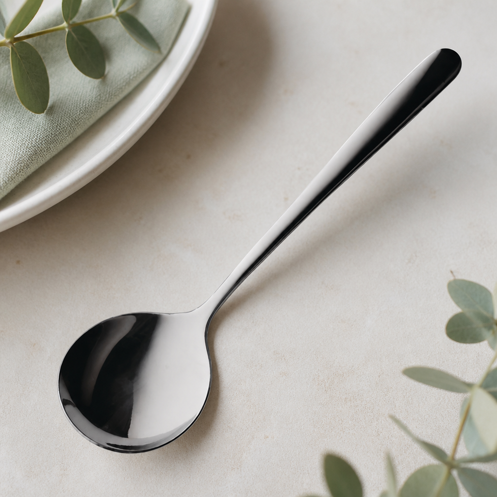 Commercial English Soup Spoons 12 Pack 18/10 Stainless Steel