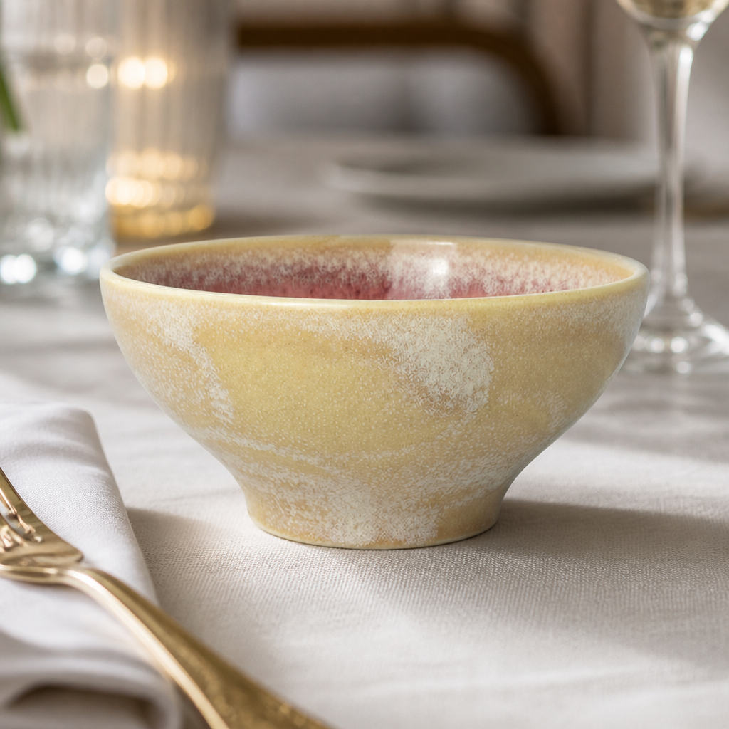 Commercial Tulip Bowls 140mm Rose Quartz in a 12 Pack