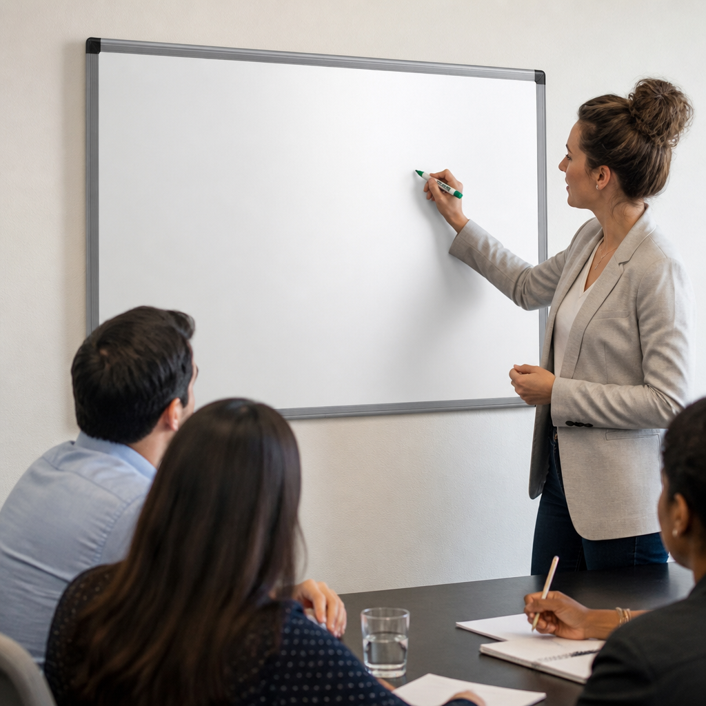 Commercial Magnetic Whiteboard 600x900mm for wall use