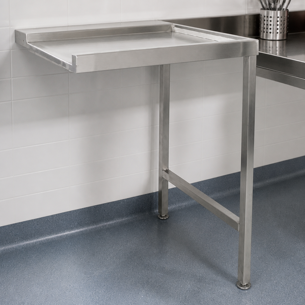 Commercial Pass Through Dishwasher Table 1100mm Right Hand