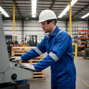 Premium High Visibility Flame Retardant Coverall with Antistatic Properties and Concealed Front Zip - Royal Blue