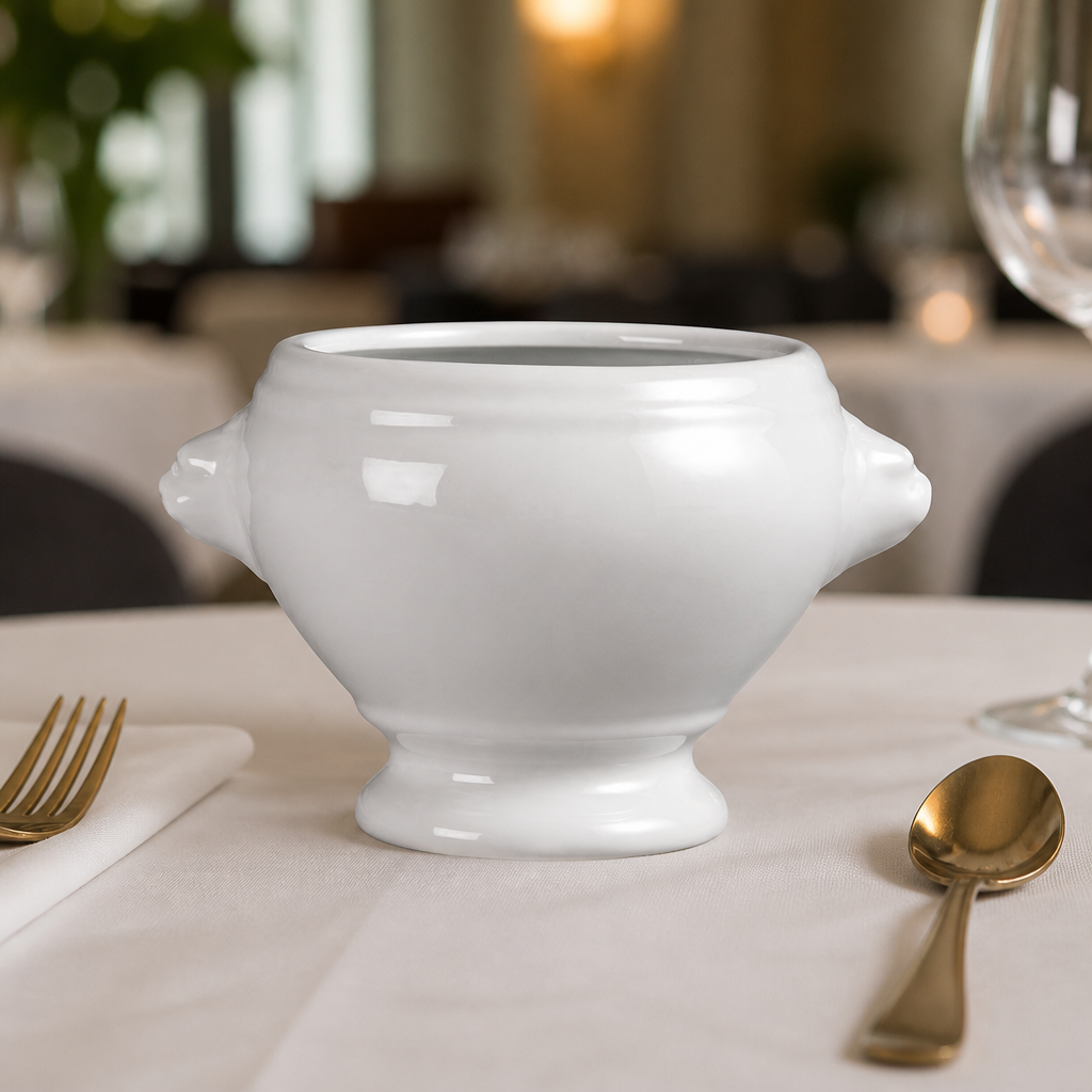 Commercial Lion Head Soup Bowls 475ml - 6 Pack Porcelain