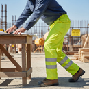 Premium High Visibility Polycotton Cargo Trousers for Enhanced Safety in Yellow - EN471 Certified