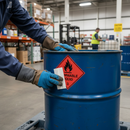 Professional Flammable Liquid Hazard Warning Labels - 250 Labels Per Roll with Strong Adhesive for Safe Packaging and Shipping