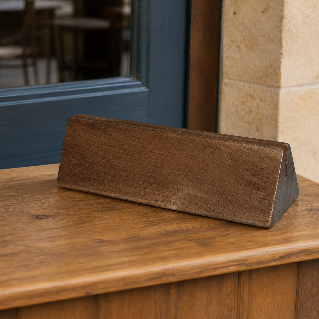 Commercial Acacia Table Number Holders and Reserved Signs 10 Pack