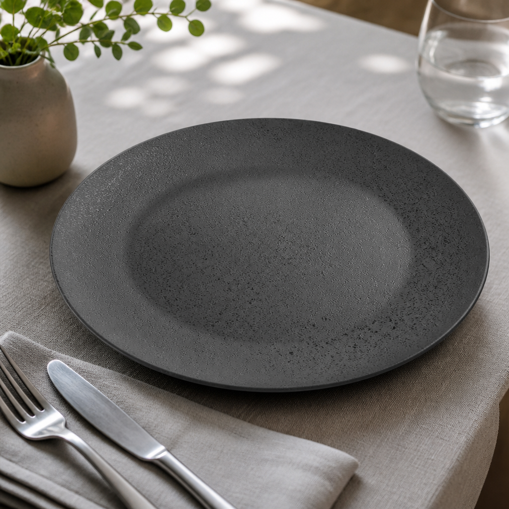 Commercial Fusion Coupe Plates 270mm Charcoal - 4 Pack