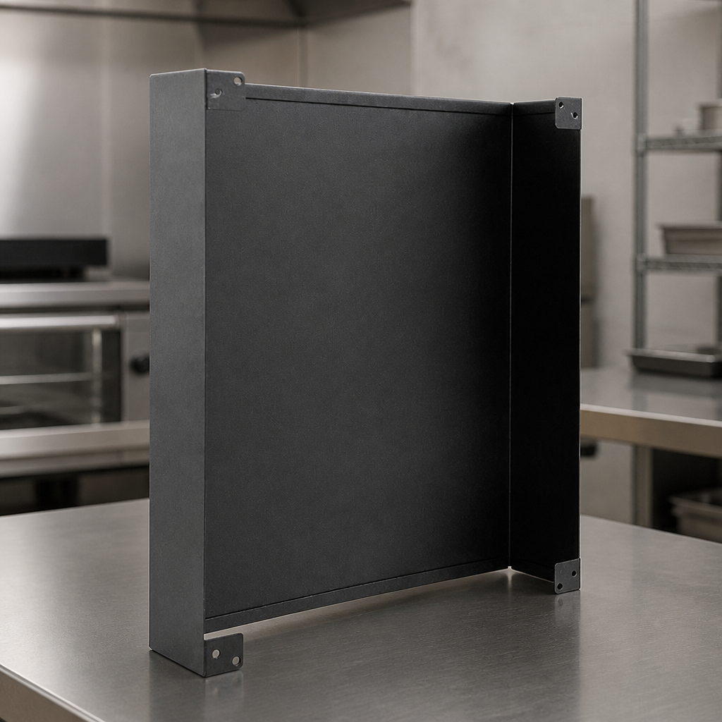 Commercial Oven Rear Cover Panel 560mm x 465mm Black